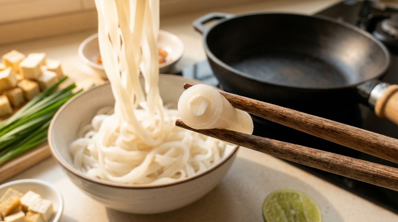 パッタイ麺は「完全に戻さない」が正解