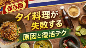 【保存版】タイ料理が失敗する原因と復活テクまとめ