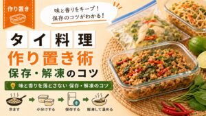 【時短】タイ料理の作り置き術｜味と香りを落とさない保存・解凍のコツ