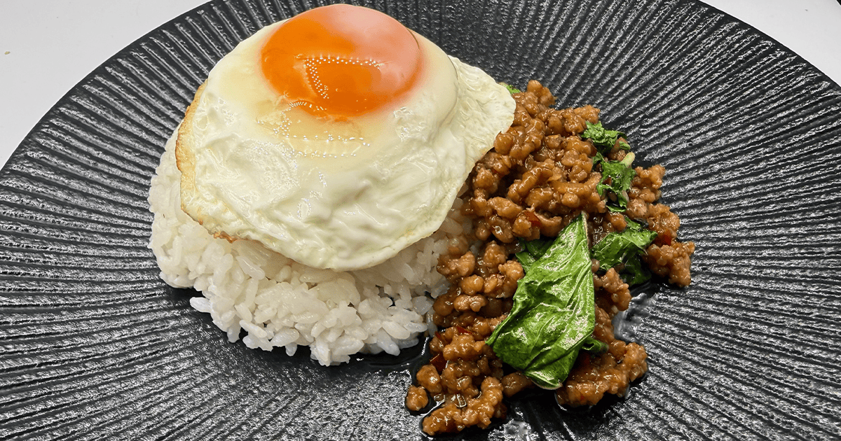 牛ひき肉で作るガパオ・ヌアサップ